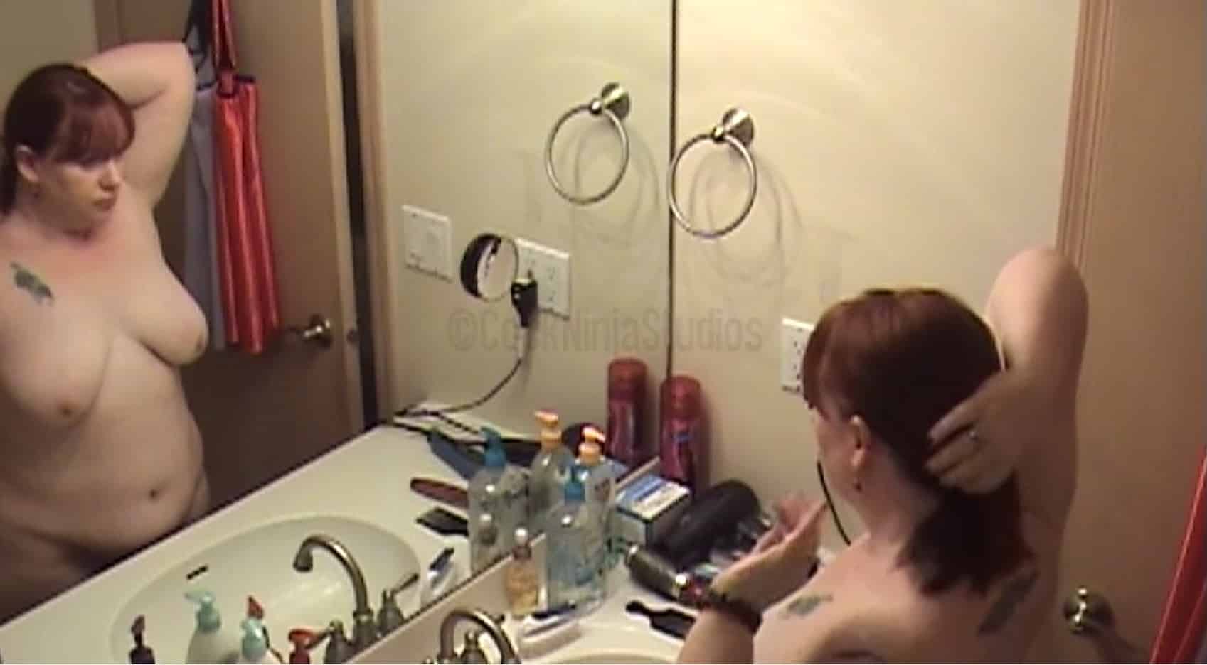 Step Mom Caught Step Son Spying On Her In The Shower – Red Pagan Mom