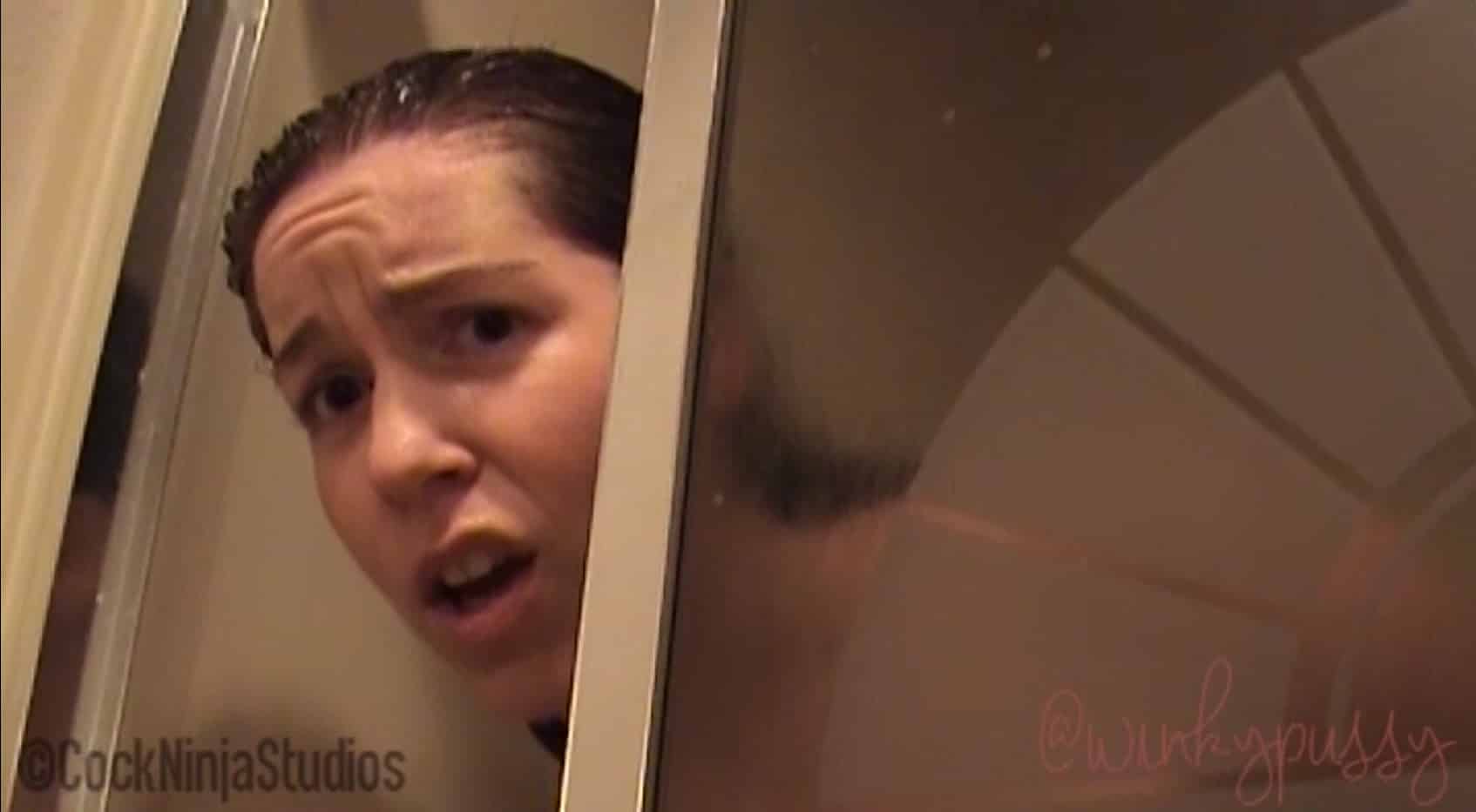 Showering Big Step Sister Trades A Sex Favor For Doing Her Laundry – Winky Pussy